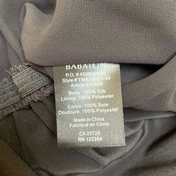ARITZIA 100% silk black v-neck short-sleeve jumpsuit - Picture 5 of 7